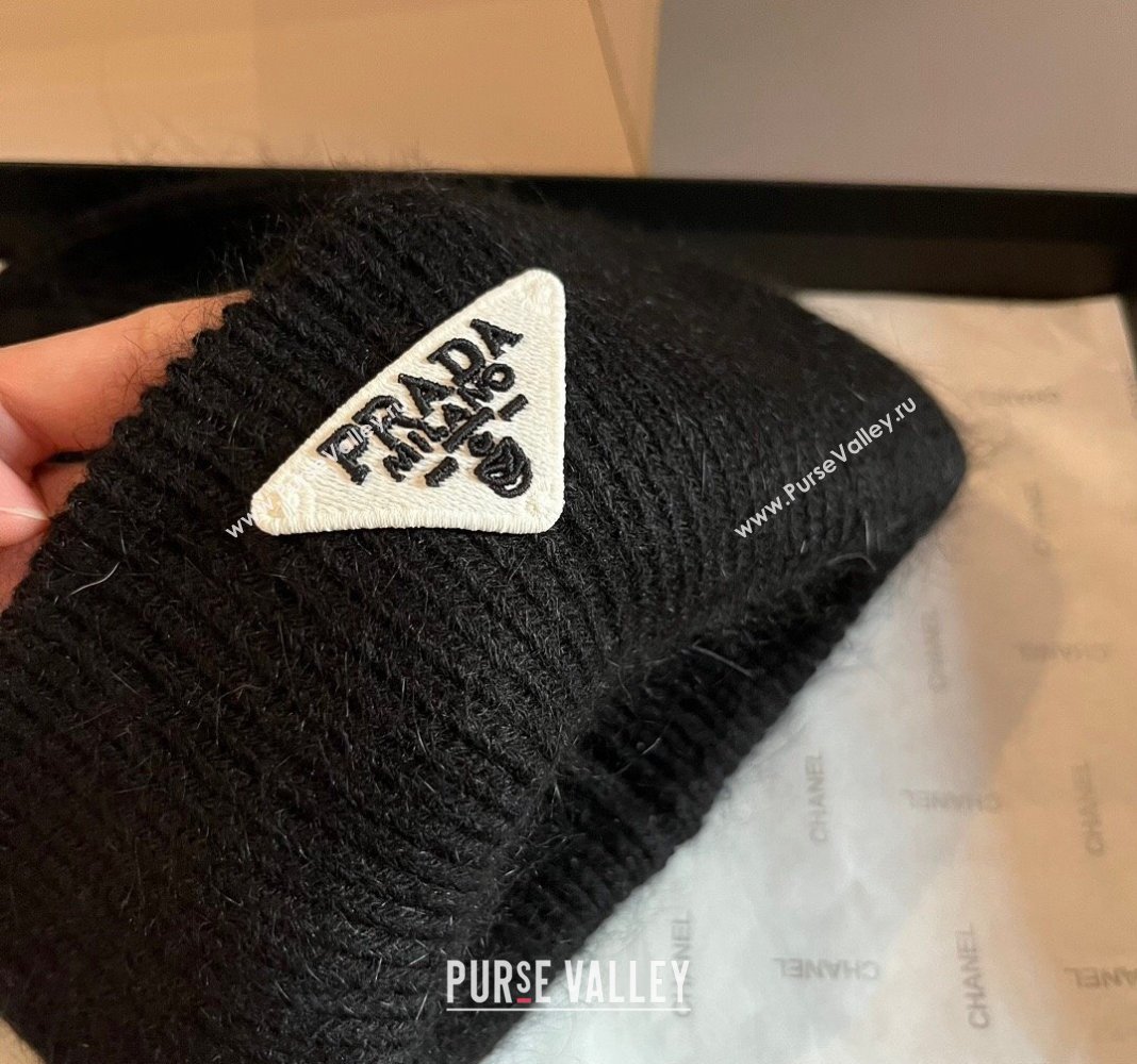 Prada Knit Hat Black 2024 1019007 (XMN-241019015)