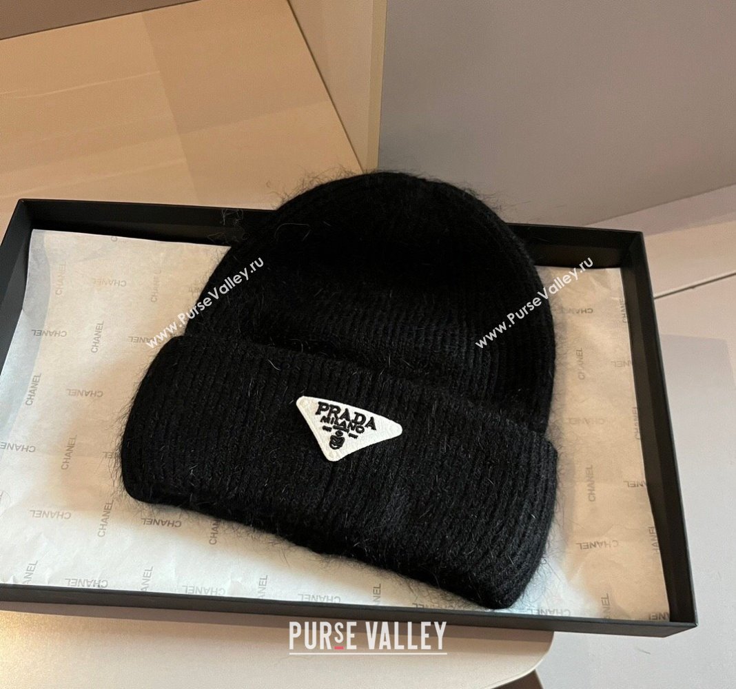 Prada Knit Hat Black 2024 1019007 (XMN-241019015)