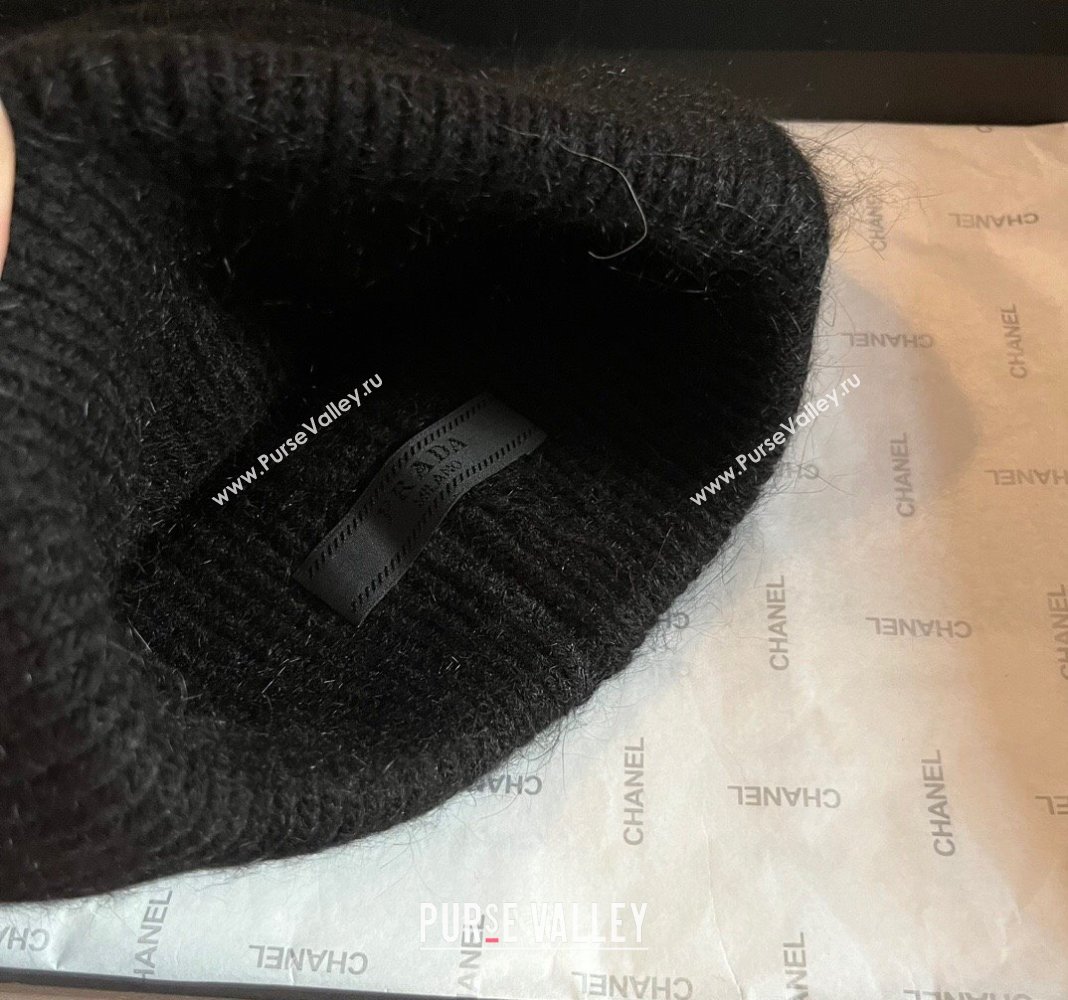 Prada Knit Hat Black 2024 1019007 (XMN-241019015)