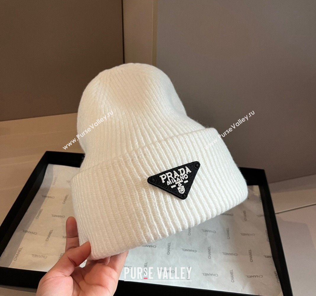 Prada Knit Hat White 2024 1019007 (XMN-241019017)