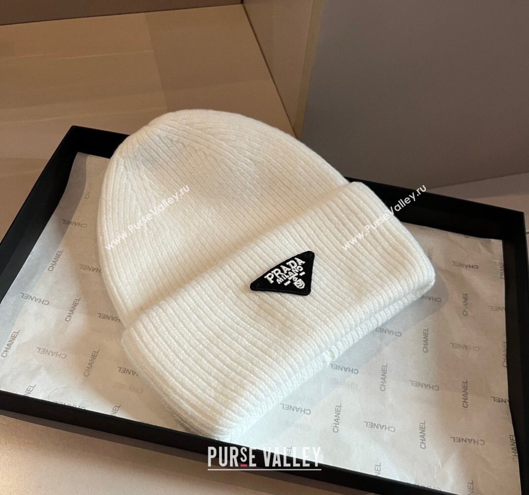 Prada Knit Hat White 2024 1019007 (XMN-241019017)