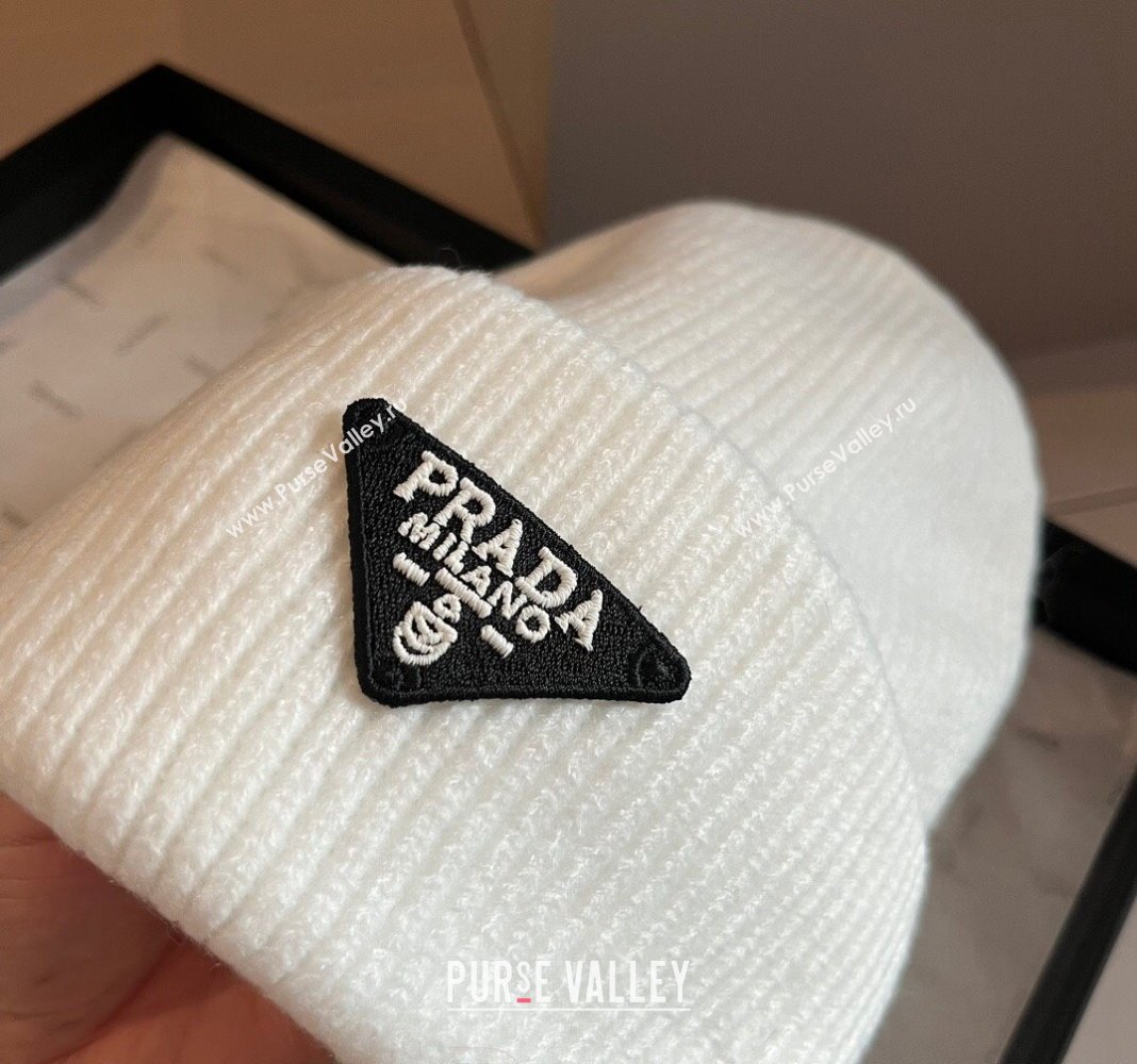 Prada Knit Hat White 2024 1019007 (XMN-241019017)