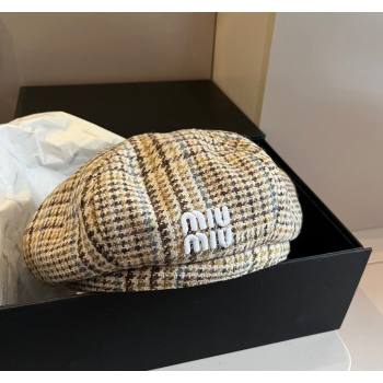 Miu Miu Check Beret Hat 2024 1019012 (XMN-241019031)