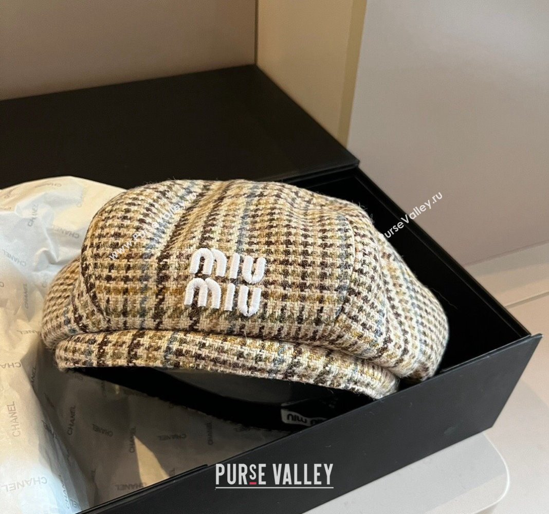 Miu Miu Check Beret Hat 2024 1019012 (XMN-241019031)