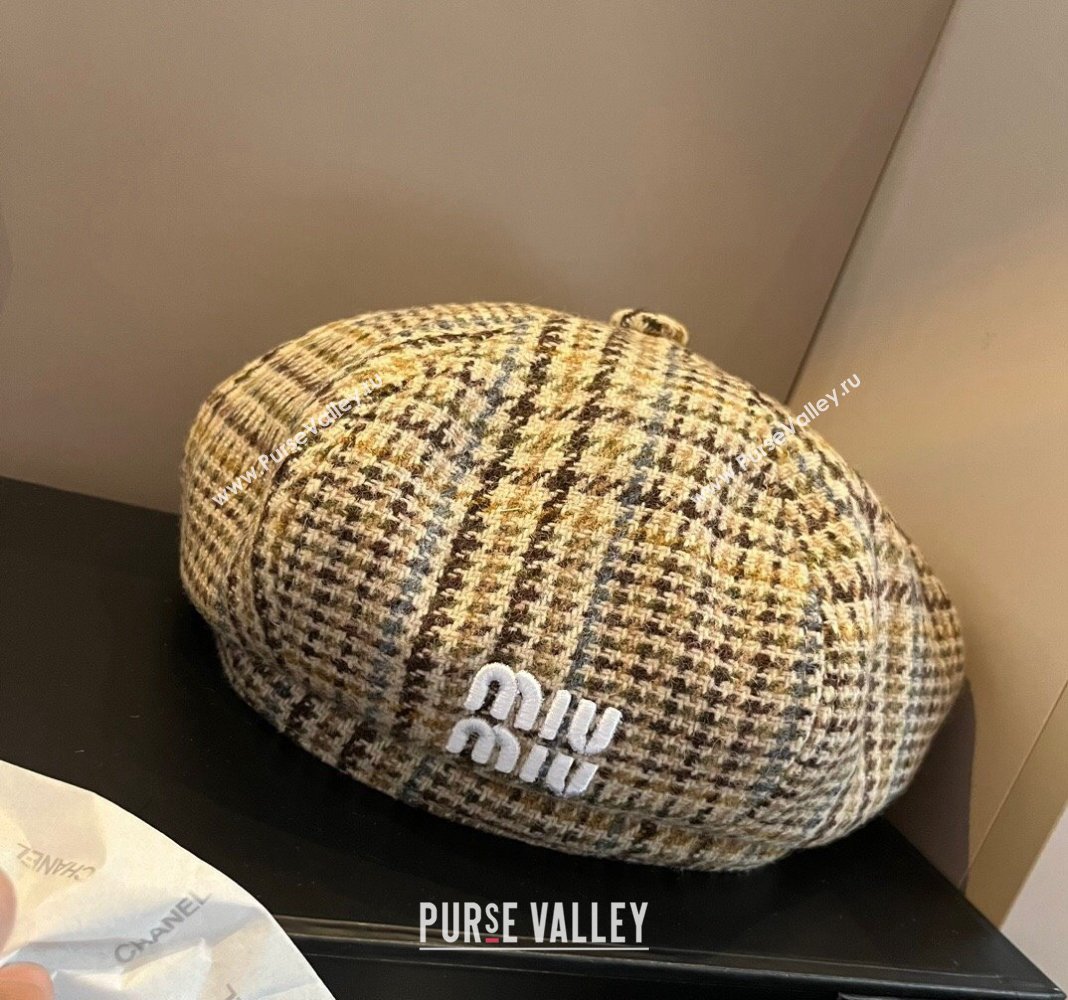 Miu Miu Check Beret Hat 2024 1019012 (XMN-241019031)