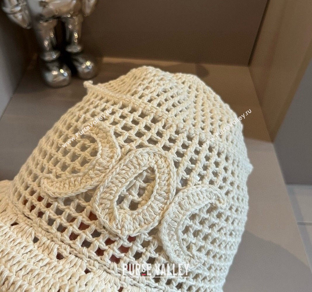 Celine Knit Bucket Hat White2 2024 1019014 (XMN-241019045)