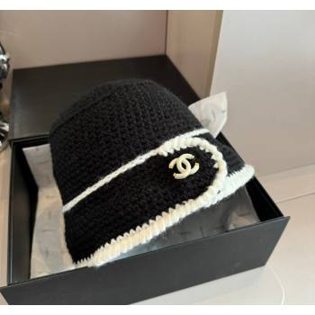 Chanel Knit Bucket Hat Black 2024 1019018 (XMN-241019056)