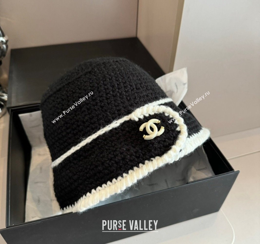 Chanel Knit Bucket Hat Black 2024 1019018 (XMN-241019056)