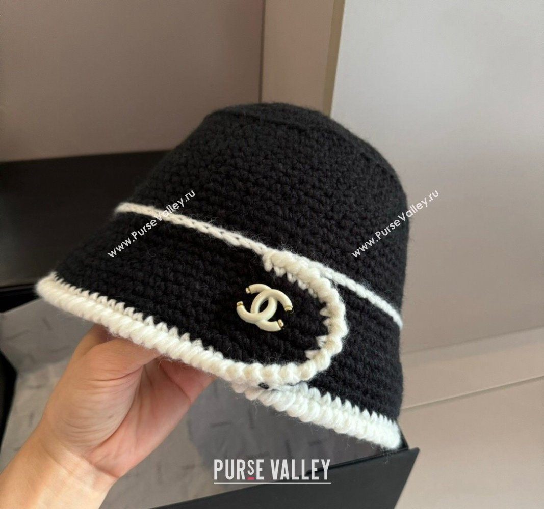 Chanel Knit Bucket Hat Black 2024 1019018 (XMN-241019056)