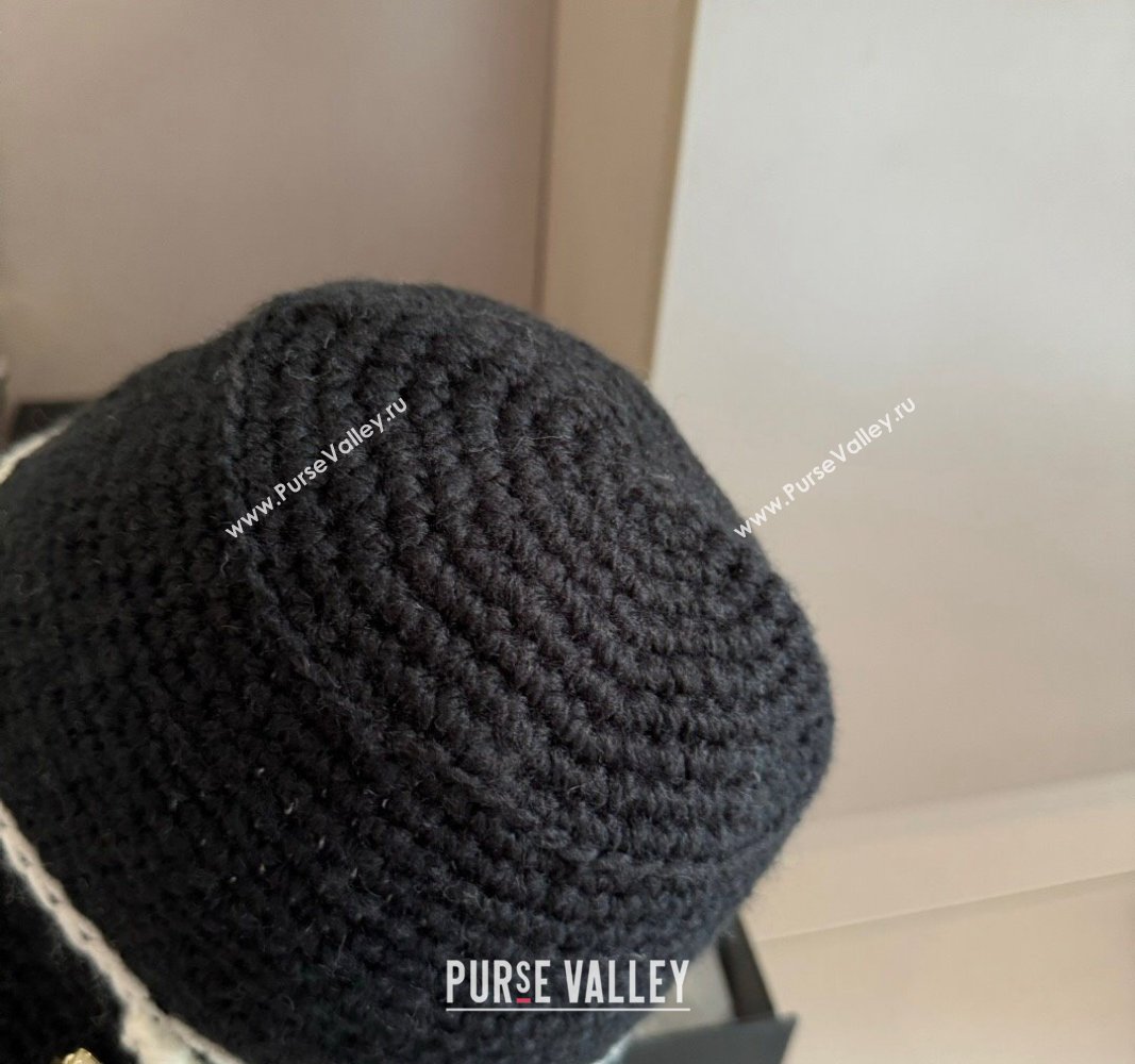 Chanel Knit Bucket Hat Black 2024 1019018 (XMN-241019056)