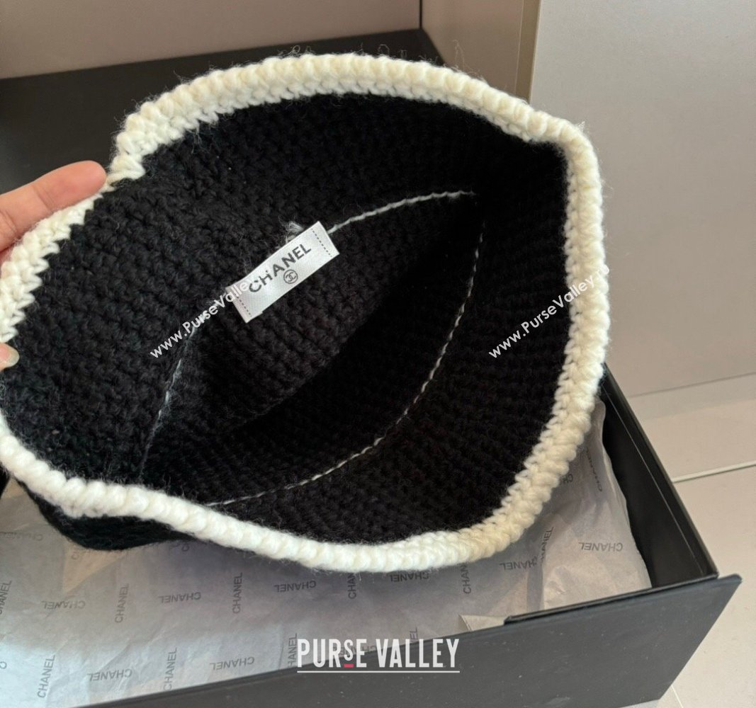 Chanel Knit Bucket Hat Black 2024 1019018 (XMN-241019056)