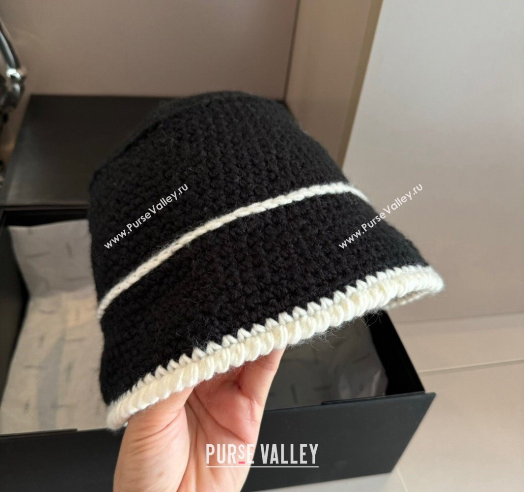 Chanel Knit Bucket Hat Black 2024 1019018 (XMN-241019056)