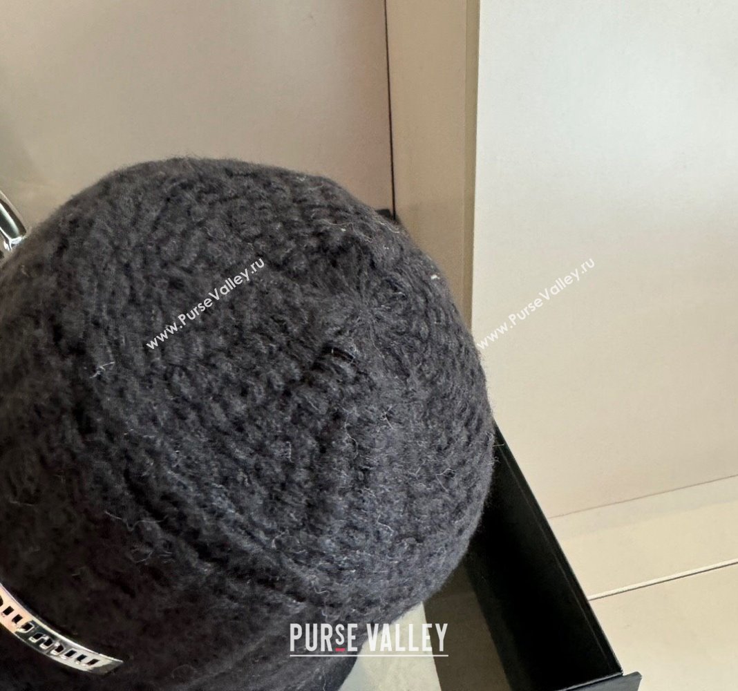 Miu Miu Knit Bucket Hat Black 2024 1019019 (XMN-241019059)