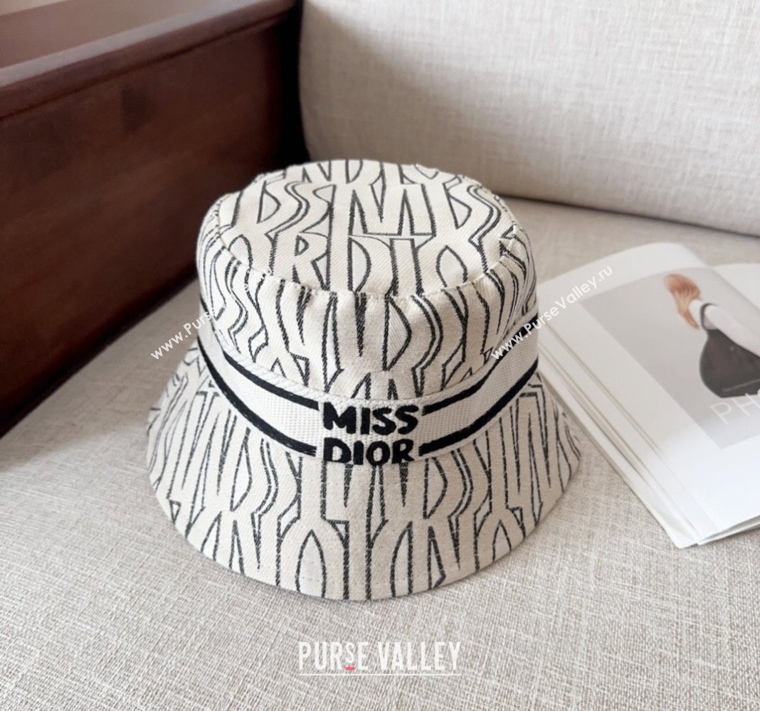 Dior Miss Dior Bucket Hat White 2024 1019012 (MAO-241019034)