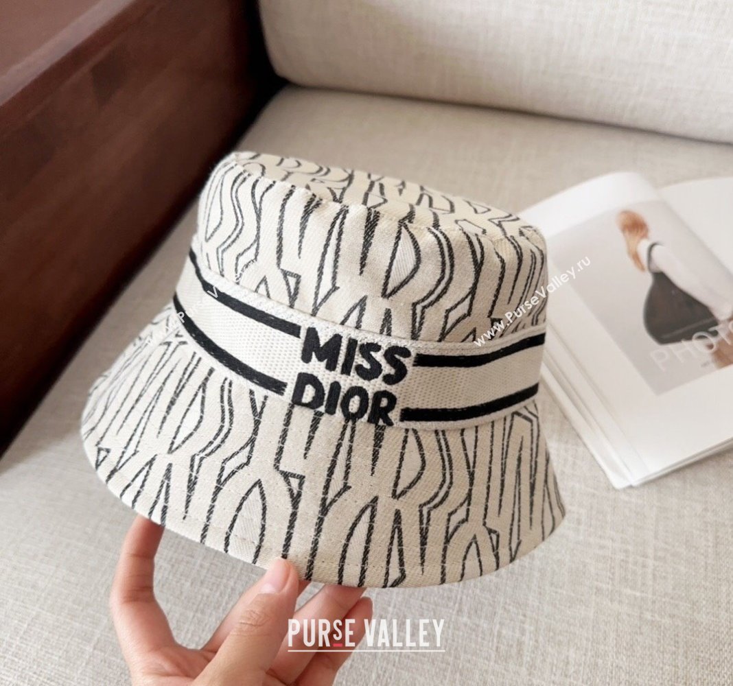 Dior Miss Dior Bucket Hat White 2024 1019012 (MAO-241019034)