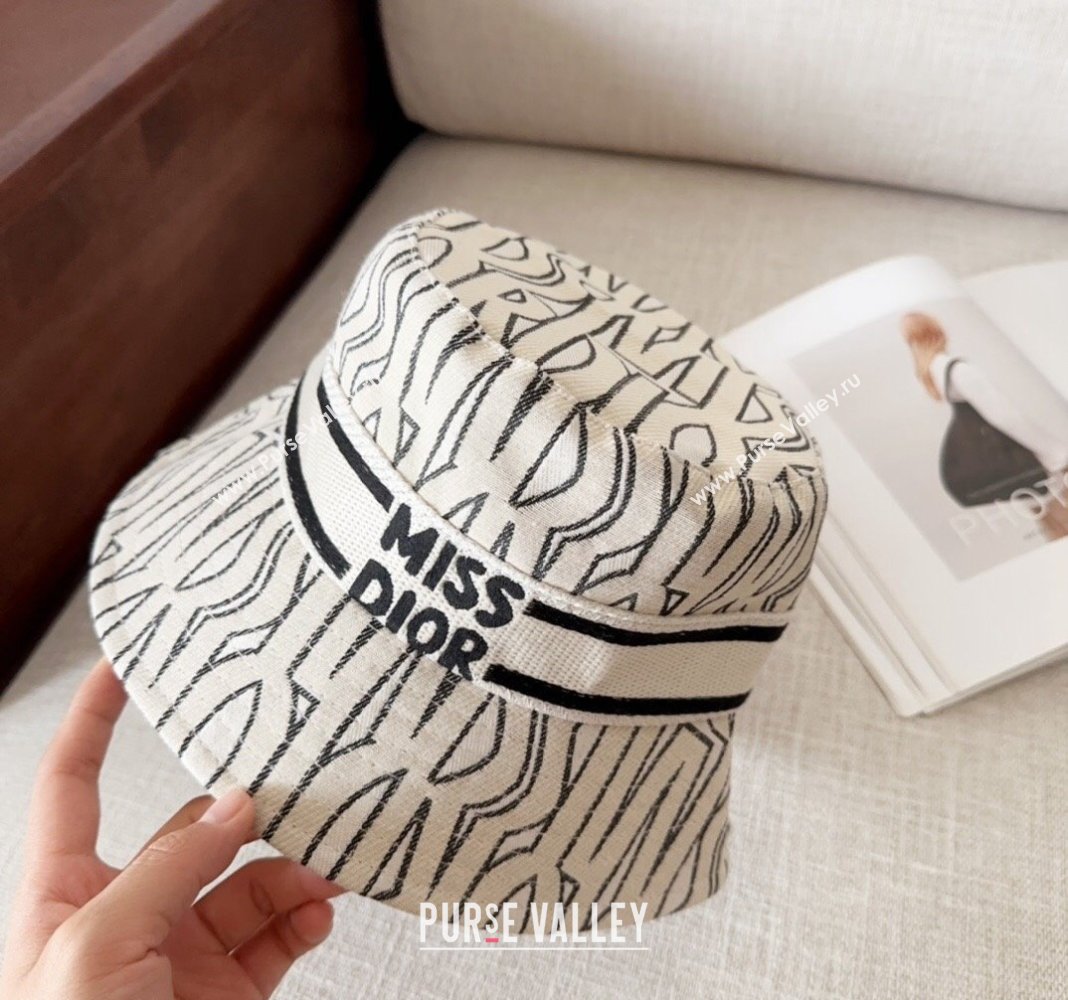 Dior Miss Dior Bucket Hat White 2024 1019012 (MAO-241019034)