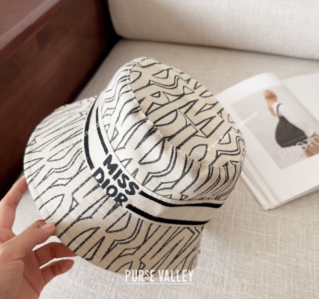 Dior Miss Dior Bucket Hat White 2024 1019012 (MAO-241019034)