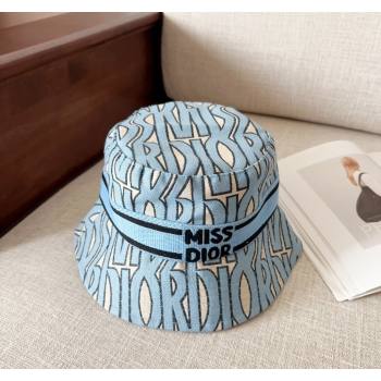 Dior Miss Dior Bucket Hat Light Blue 2024 1019012 (MAO-241019035)