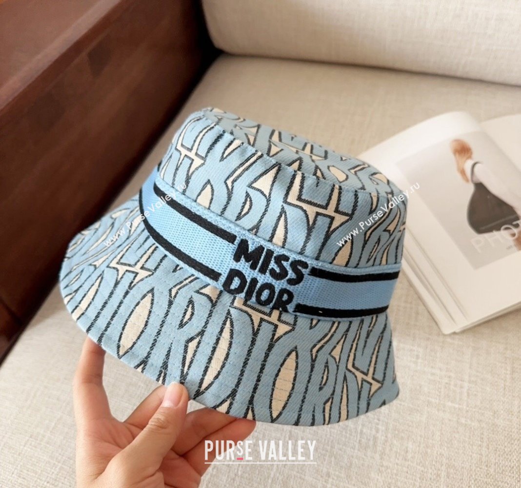 Dior Miss Dior Bucket Hat Light Blue 2024 1019012 (MAO-241019035)