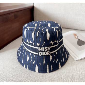 Dior Miss Dior Bucket Hat Navy Blue 2024 1019012 (MAO-241019037)