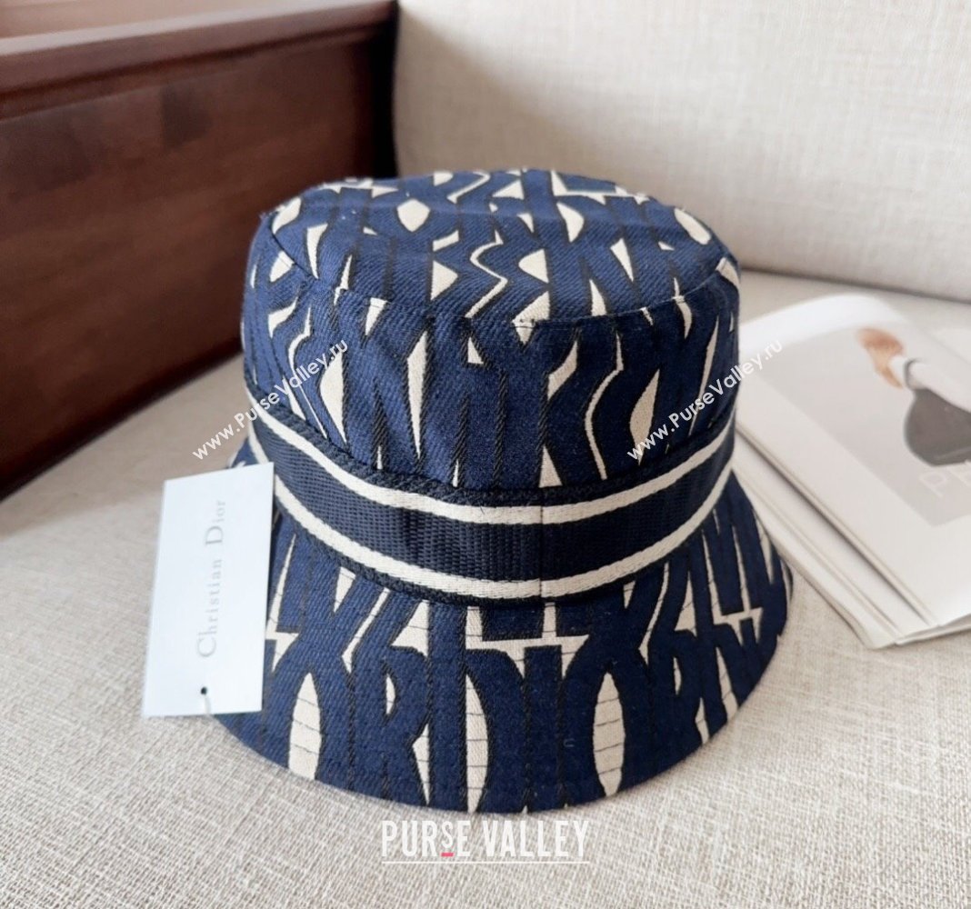 Dior Miss Dior Bucket Hat Navy Blue 2024 1019012 (MAO-241019037)