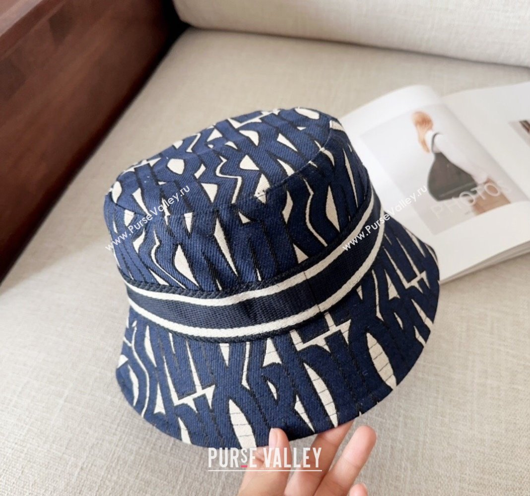 Dior Miss Dior Bucket Hat Navy Blue 2024 1019012 (MAO-241019037)