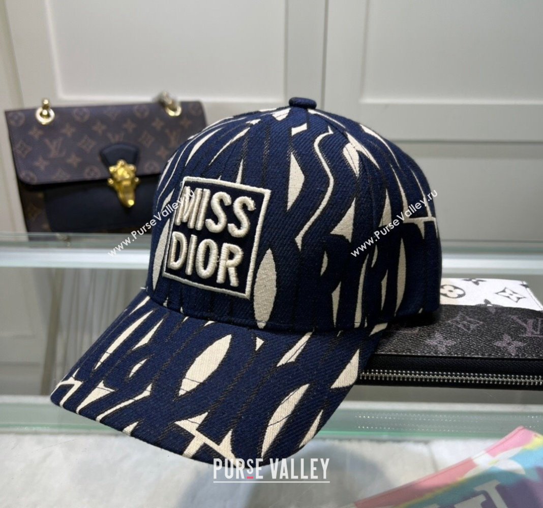 Dior Miss Dior Baseball Hat Navy Blue 2024 1019012 (MAO-241019042)