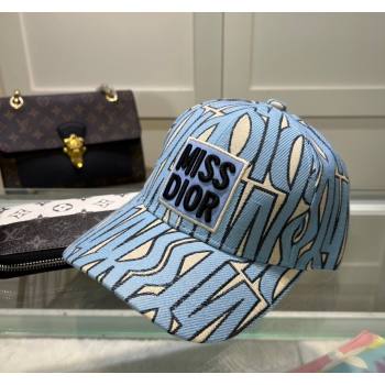 Dior Miss Dior Baseball Hat Light Blue 2024 1019012 (MAO-241019043)