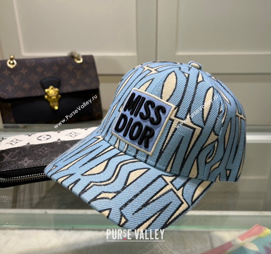 Dior Miss Dior Baseball Hat Light Blue 2024 1019012 (MAO-241019043)