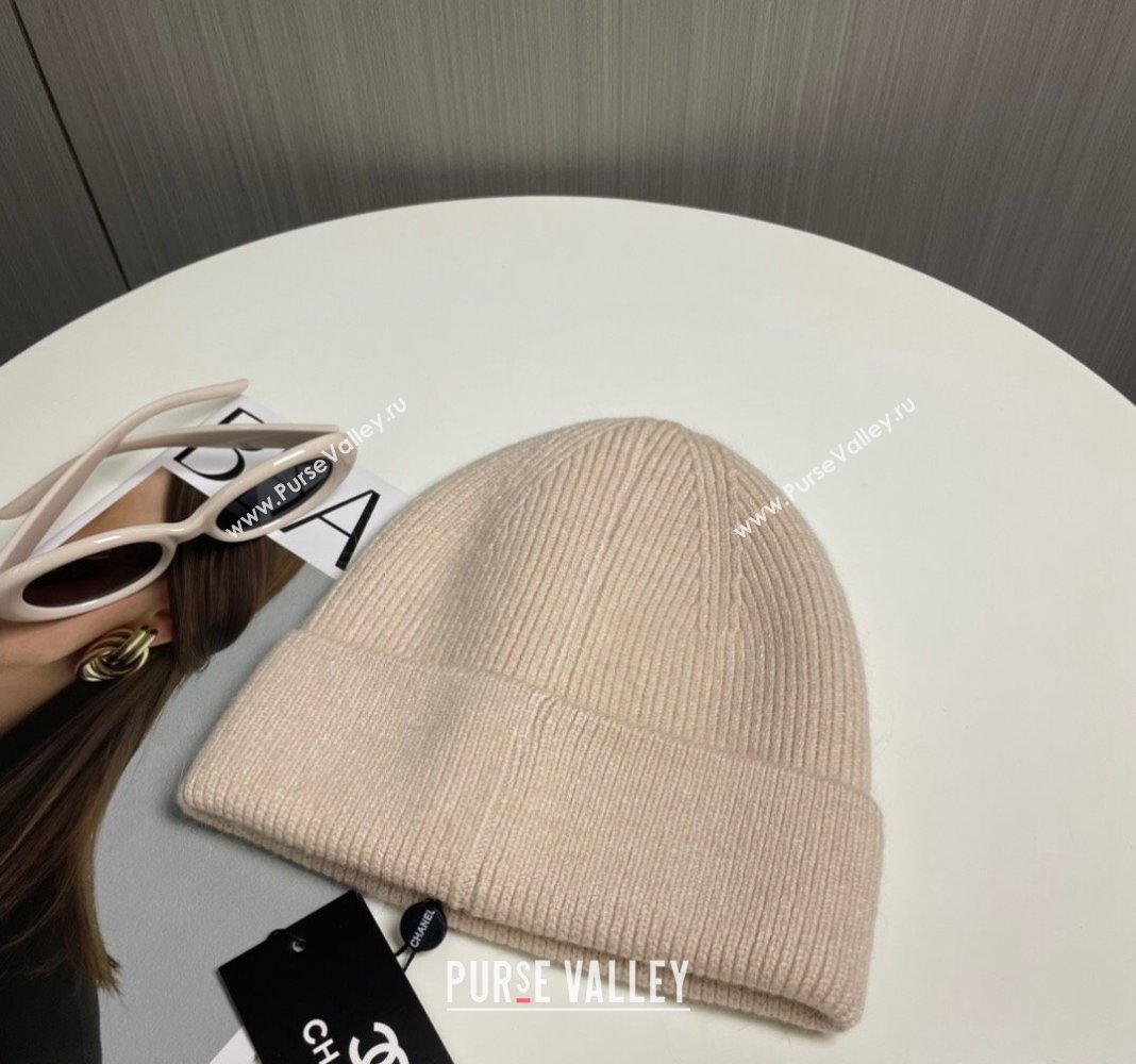 Chanel Knit Hat Beige 2024 1019021 (A-241019063)