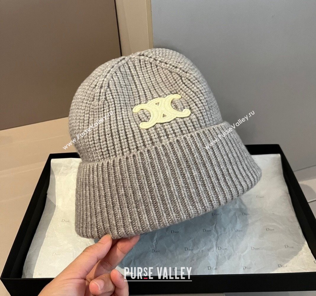 Celine Knit Hat Grey 2024 1019004 (XMN-241019008)