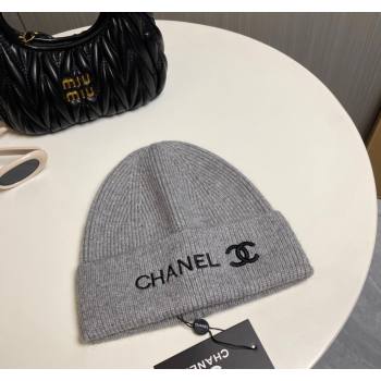 Chanel Knit Hat Grey 2024 1019021 (A-241019065)