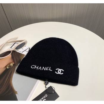 Chanel Knit Hat Black 2024 1019021 (A-241019066)