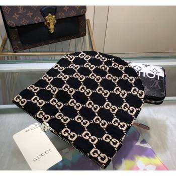 Gucci GG Knit Hat Black/Beige 2024 1019023 (A-241019073)