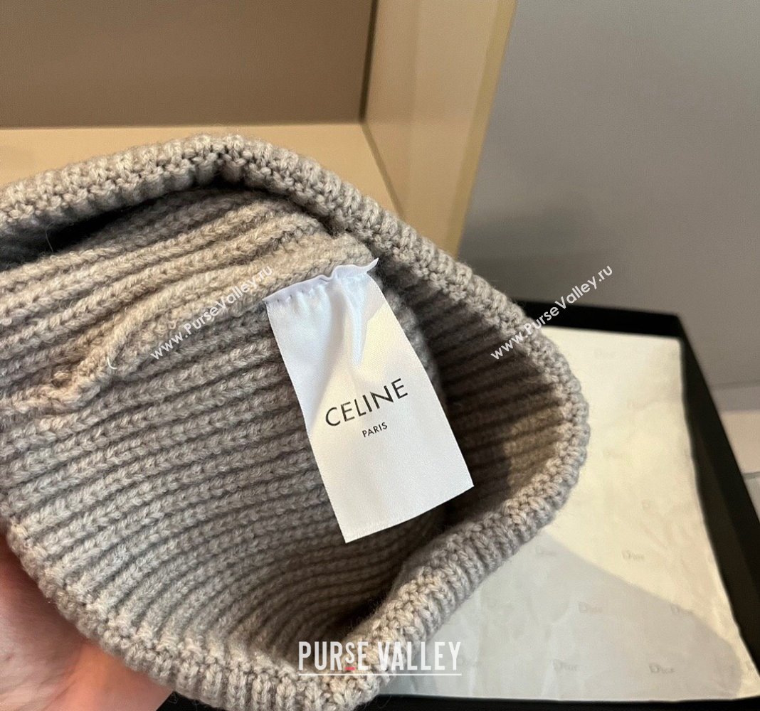 Celine Knit Hat Grey 2024 1019004 (XMN-241019008)