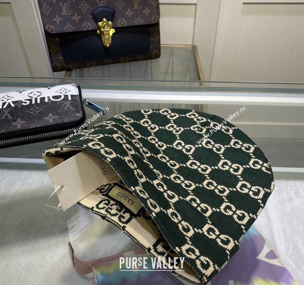 Gucci GG Knit Hat Green 2024 1019023 (A-241019077)