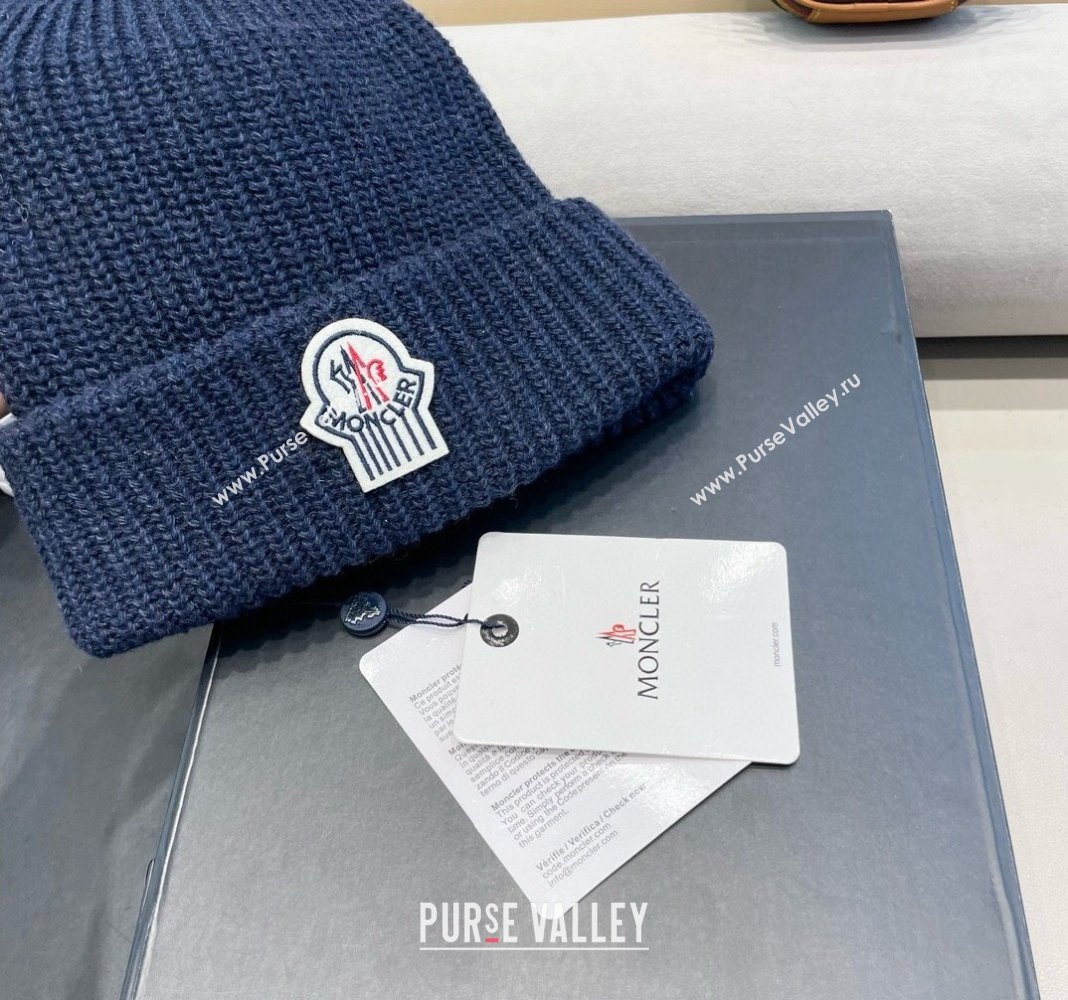 Moncler Knit Hat Blue 2024 1019024 (A-241019078)