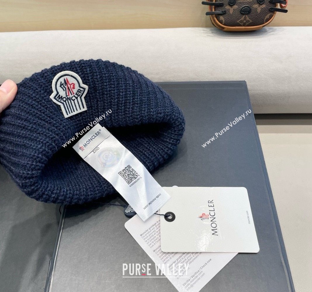 Moncler Knit Hat Blue 2024 1019024 (A-241019078)