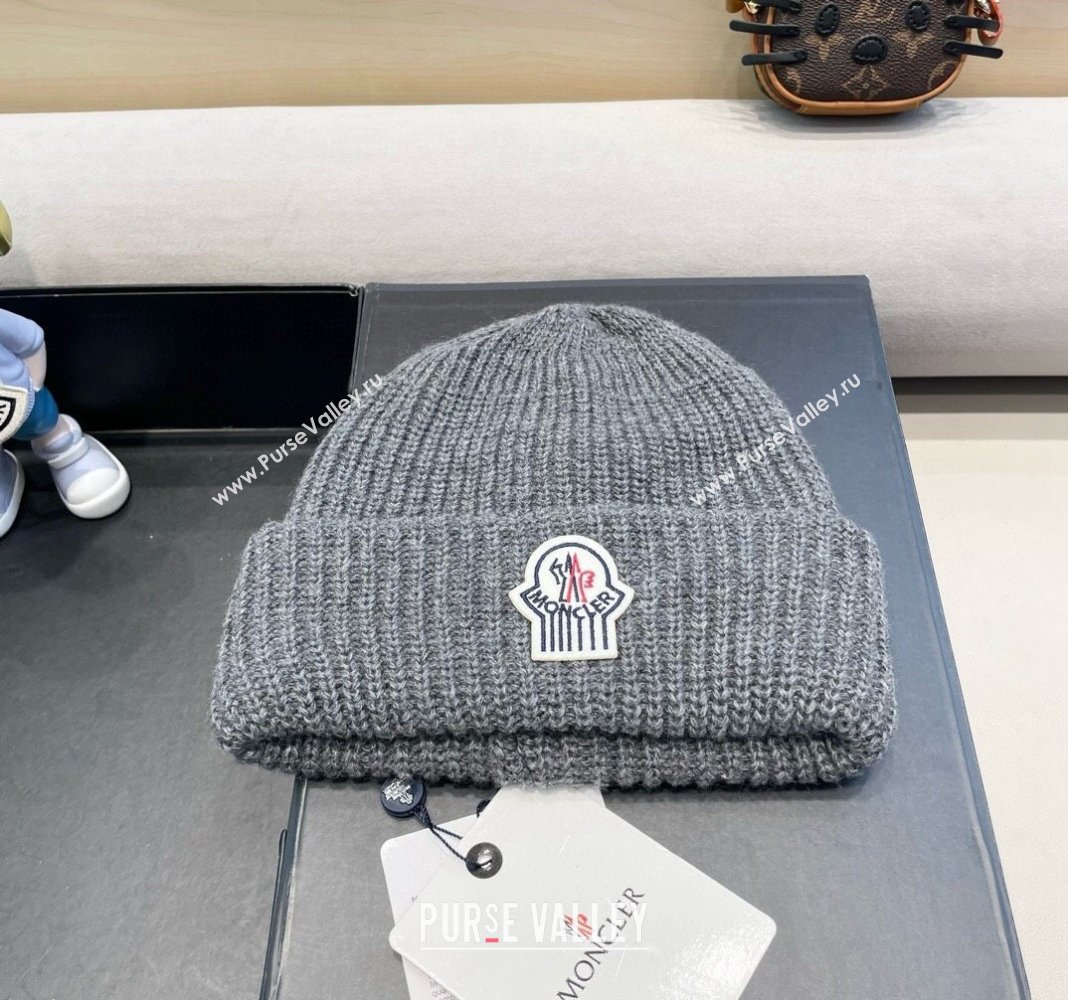 Moncler Knit Hat Grey 2024 1019024 (A-241019080)