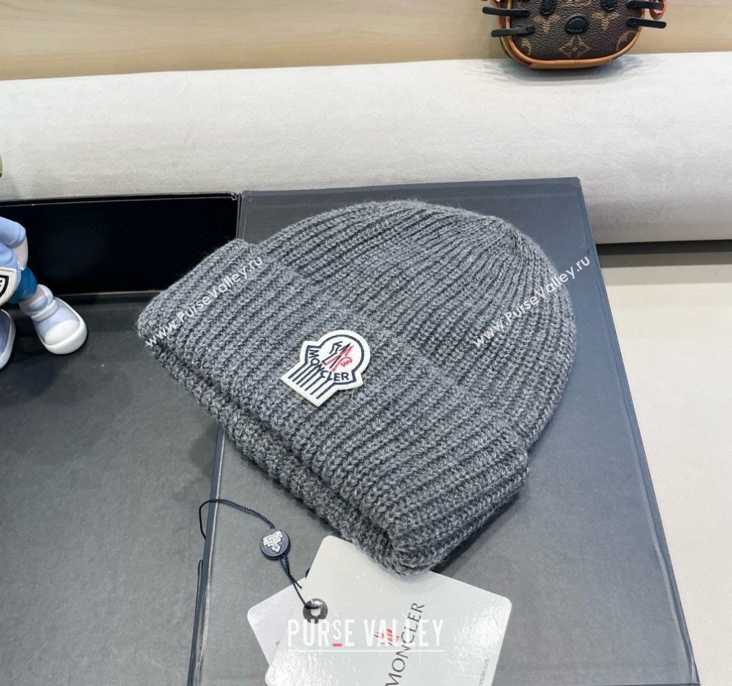 Moncler Knit Hat Grey 2024 1019024 (A-241019080)