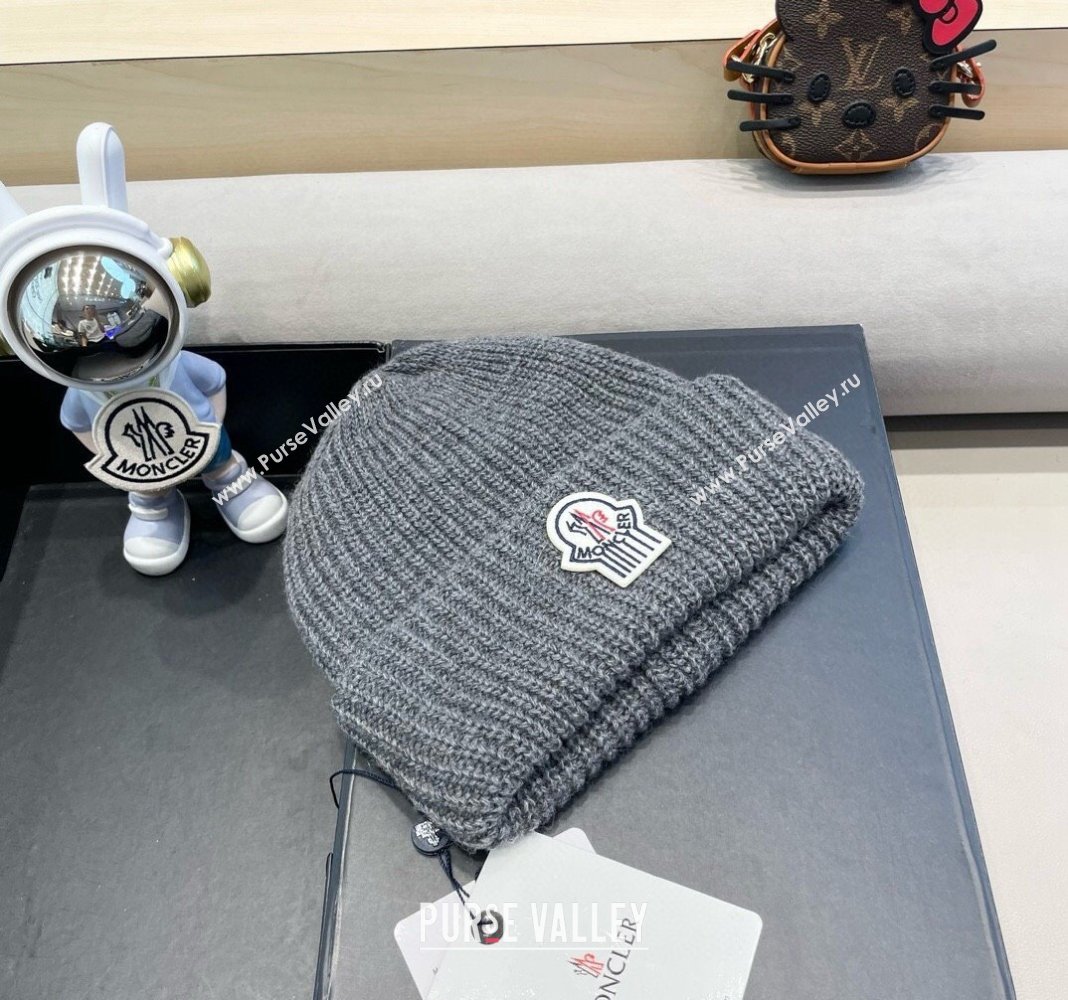 Moncler Knit Hat Grey 2024 1019024 (A-241019080)