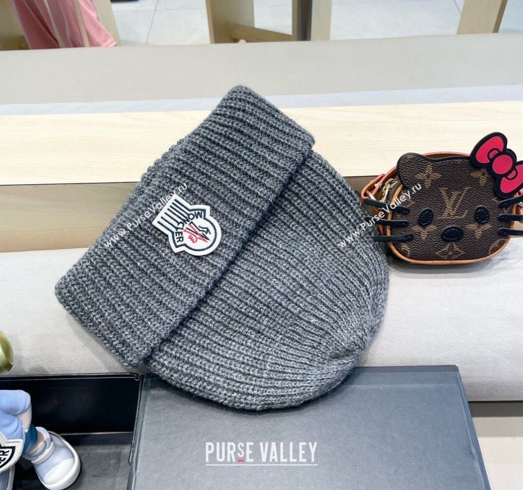 Moncler Knit Hat Grey 2024 1019024 (A-241019080)