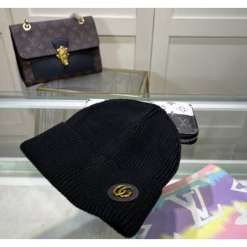 Gucci Knit Hat with GG Patch Black 2024 1019027 (A-241019087)