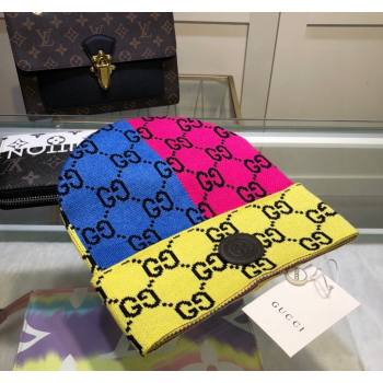 Gucci Colored Knit Hat Blue/Pink/Yellow 2024 1019029 (A-241019092)