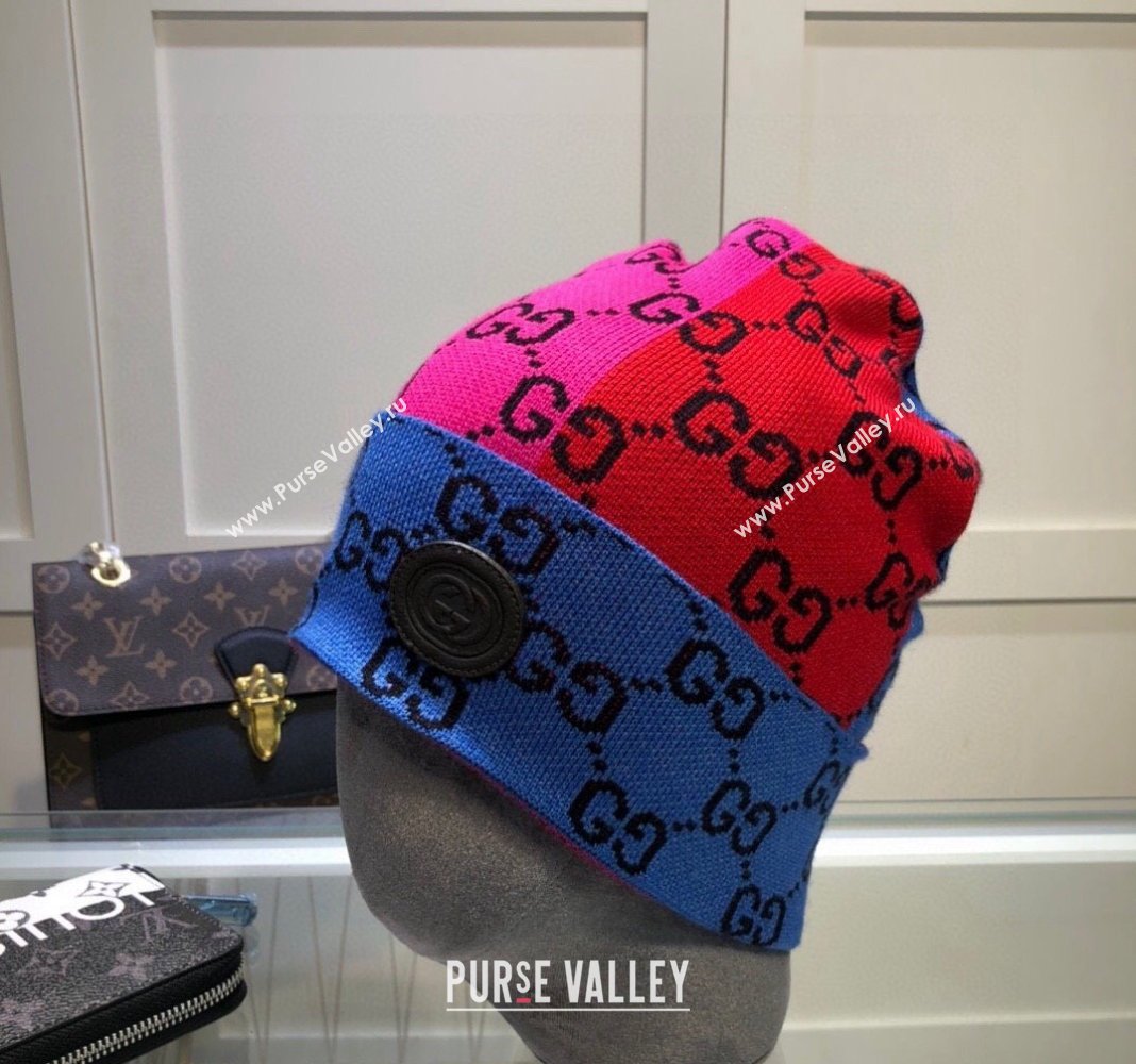 Gucci Colored Knit Hat Pink/Orange/Blue 2 2024 1019029 (A-241019094)