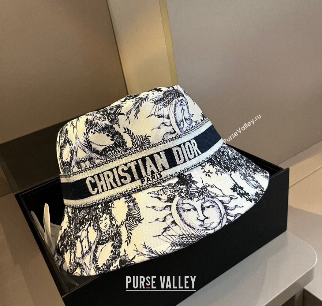 Dior Printed Bucket Hat White 2024 1128 (XMN-241128089)