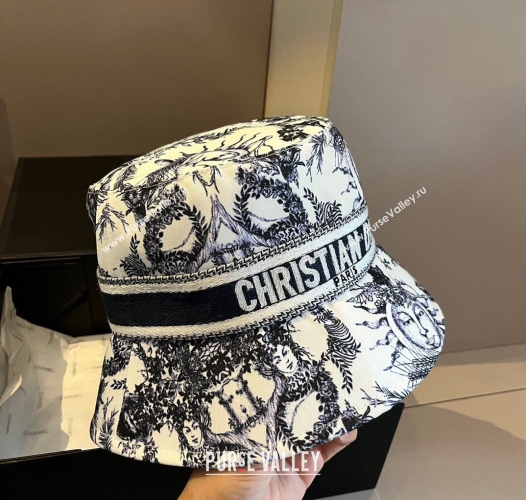 Dior Printed Bucket Hat White 2024 1128 (XMN-241128089)