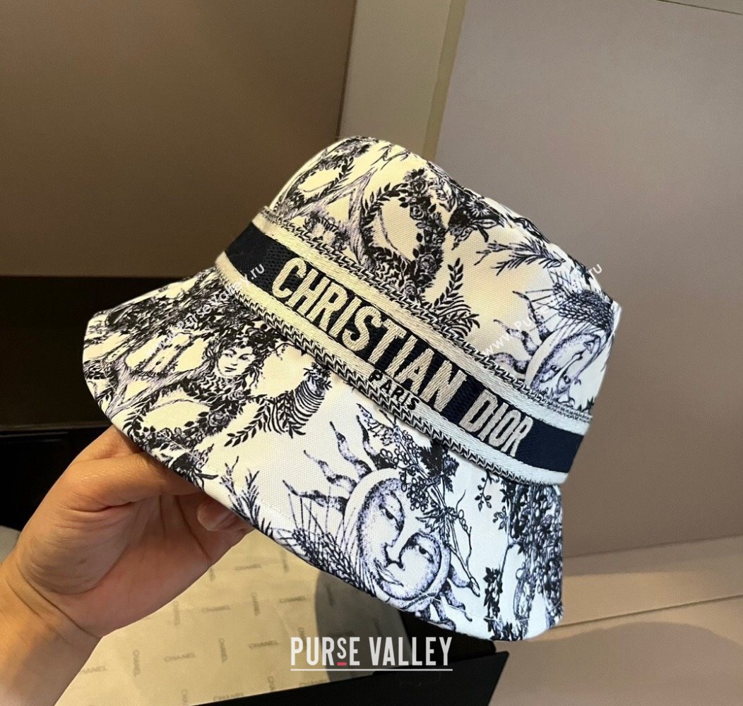 Dior Printed Bucket Hat White 2024 1128 (XMN-241128089)