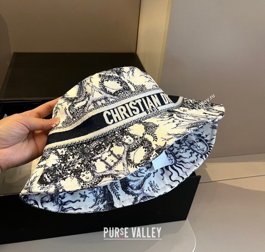 Dior Printed Bucket Hat White 2024 1128 (XMN-241128089)