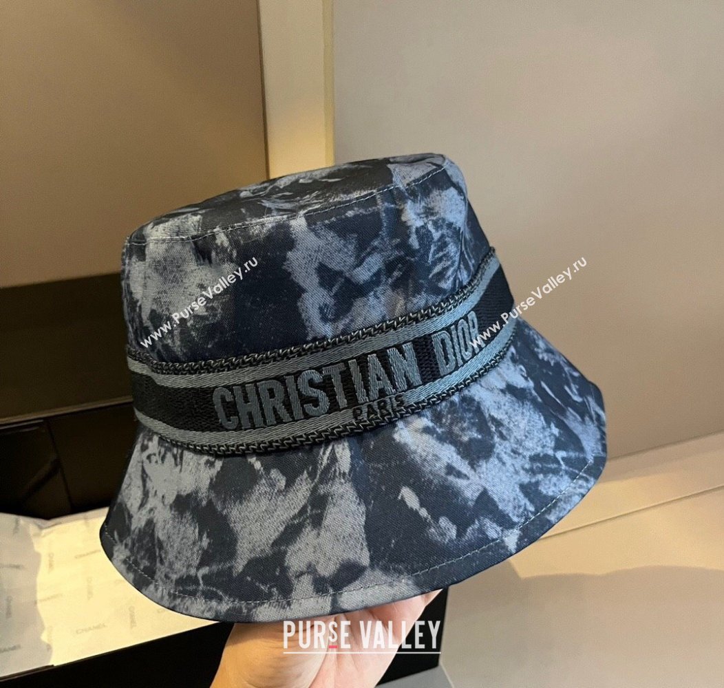 Dior Printed Bucket Hat Dark Blue 2024 1128 (XMN-241128090)